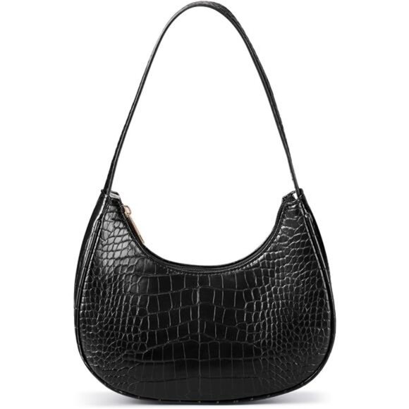 Shoulder Bags Mini Clutch with Zipper Black2 - Picture 1 of 7
